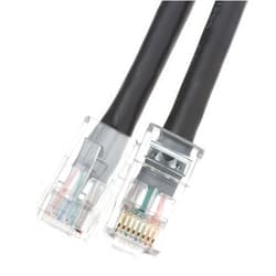 CableWholesale 10 Foot Cat6 Black Ethernet Patch Cable, Bootless, 24AWG Network Cable with RJ45 Gold Plated Connector, 4 Pair Stranded Bare Copper, Unshielded Twisted Pair (UTP) Internet Patch Cable