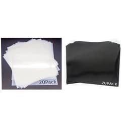 Gnomeshgh 40 Pack 7.5mil Mylar Sheets - 20 White & 20 Black, 12x12 Inch Stencil Paper for Cricut, Laser Cutting, Quilting Templates, Craft Plastic Sheets, Food Grade Stencil Material