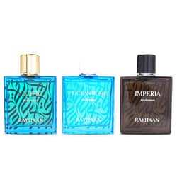 RAYHAAN Original Collection 3-Piece Fragrance Set for Men includes Pacific, Imperia, and Ocean Rush—each in a 3.4 oz bottle