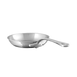 Mauviel M'Urban 4 Tri-Ply Polished Stainless Steel Frying Pan With Cast Stainless Steel Handle, 7.9-in Made In France