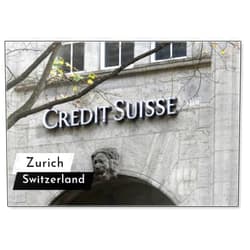 Photomagnet Zurich, Switzerland - Credit Suisse in The Financial Center of Zurich City. Credit Suisse Is The Second-largest Swiss Bank., Fridge Magnet