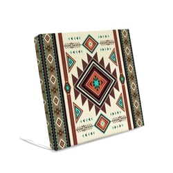 Edwiinsa Native American Western, Indoor/Outdoor Seat Cushions Cover, Waterproof Patio Chaise Lounge Cushion Cover for Beach Pool Side Chair Cushions 24x24x4Pieces Southwest Mexican Boho Brown