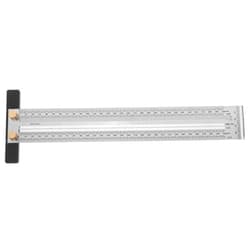 OSALADI T Square Ruler Stainless Steel Small 300mm Metal Ruler Metric Ruler Scale Straight Ruler Width Measuring Tool Gauge for Measurements Alignment in Quilting Sewing