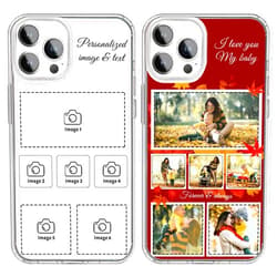 YeeDgner Personalized Photo Phone Case for Samsung Galaxy S23 Plus Ultra S22 S21 S20 FE A03S A53 iPhone 14 13 12 11 Pro MAX XR vs Floral Design Custom Birthday Customized Photo Phone Case