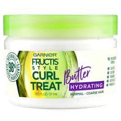 Garnier Fructis Style Curl Treat Hydrating Butter for Normal to Coarse Curly Hair, 10.5 Ounce Jar