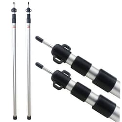 Sunnyglade 2 Pcs Adjustable Tarp Poles, Silver , Telescoping Aluminum Rods Portable Awning Poles for Camping,Backpacking,Hiking(Set of 2)