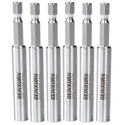 GEINXURN 6PACK Stainless Screwdriver Bit Holders, 3Inches Extension Socket Drill Bit Magnetic Holder Hex Shank Quick-Change Drill Bit Guide