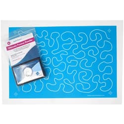 Full line Stencil - Beginners Choice Bundle, Includes Pounce Pad with White Ultimate Iron Off Chalk and #31019 Large Stipple Meander Full Line Stencil. (QPU, 31019)