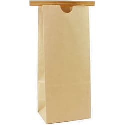 Awe Package Kraft Paper Grease Resistant Tin Tie Bag - Poly Liner (100, 8 oz)