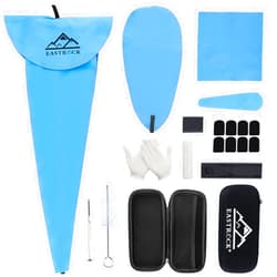 EASTROCK Saxophone Cleaning Kit with EVA Case for Alto Tenor Sax Clarinet Flute and other Wind & Woodwind Struments,Including Sax Cleaning Swab(4pcs),Mouthpiece Brush