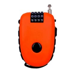 Bosvision Ultra-Secure 4-Digit Combination Lock with 3 Feet Retractable Cable for Bike, Ski, Snowboard and Stroller…Orange