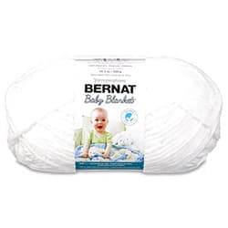 Bernat BABY BLANKET BB White Yarn - 1 Pack of 10.5oz/300g - Polyester - #6 Super Bulky - 220 Yards - Knitting/Crochet
