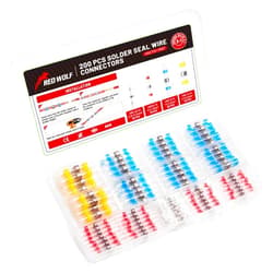 RED WOLF 200 PCS Solder Seal Wire Connector Kit 26-10 Gauge AWG, Self Soldering Wire Heat Shrink Butt Splice Waterproof Insulated Electrical Joint Wire Terminals for Marine Automotive Boat Truck