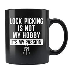 KKCMMY Coffee Mug Funny Lock Picking Mug Lock Picker Mug Lock Picker Gift Lock Picking Coffee Mug Lock Pick Mug Lockpick Mug Pick A Lock Mug Funny Ceramic Coffee Tea Mug Novelty Creativity Drink Cups 11 oz