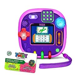 VTech LeapFrog Rockit Twist Handheld Learning Game System, Purple and 2-Game Pack: Cookie's Sweet Treats and Dinosaur Discoveries
