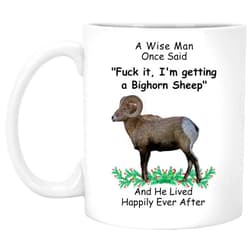 Lovesout Funny Bighorn Sheep A Wise Man One Said Christmas 2024 Gifts White Coffee Mug 11oz