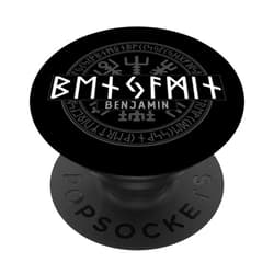 Nordische Wikinger Designs für Benjamin Benjamin in Futhark Runes Viking PopSockets Swappable PopGrip