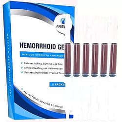 Ariella Hemorrhoid Fissure Treatment Gel: Fast Acting Anal Fissure Cream for Pain Burning Itching Swelling Bleeding, Cleaner and Easier Application, Pack of 6