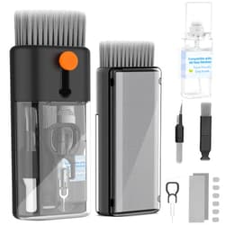 CleaniKu Keyboard Cleaner Laptop Cleaning Kit - Computer Tech Cleaning Brush, Electronic Screen Cleaner Spray and Wipe with Multi-Function Cleaning Tool for MacBook, Tablet, iPhone, Earbuds, Camera, Gaming
