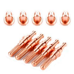 AUNMAS Torch Plasma Electrode Tip, 5pcs Extended Air Plasma Cutting Nozzle Electrode 51 Consumables 9 8210 Nozzle Tips for Thermal Dynamics SL60100 Torch
