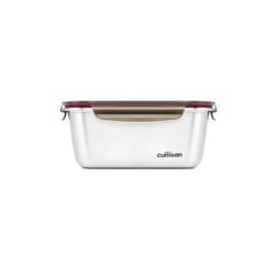 CUITISAN FLORA RECTANGLE AIRTIGHT CONTAINER NO.8 60.8oz, STAINLESS STEEL FOOD CONTAINER, WATERPROOF, MICROWAVE and DISHWASHER AVAILABLE