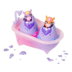Hatchimals Alive, Make a Splash Playset with 15 Accessories, Bathtub, 2 Color-Change Mini Figures in Self-Hatching Eggs, for Kids