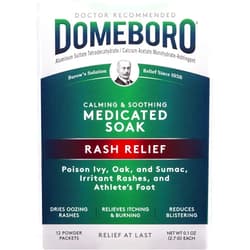 BAYER INC Domeboro Soothing Soak Rash Relief Powder Packets, 12 Each, Pack of 11