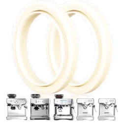 HuGuWdy 54mm Silicone Steam Ring 2Pcs，Replacement Gasket for Breville Espresso Machine Parts 878/870/860/840/810/500/450/Sage 500/870/875/880/810/878 Replacement Parts, No BPA Grouphead Gasket