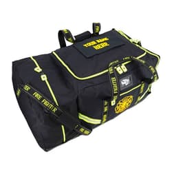 Lightning X Products Lightning X Customizable Premium 3XL Firefighter Step-in Turnout Fire Gear Bag w/Embroidered Name - BLACK