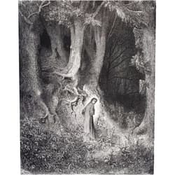 Posterazzi Engraving By Gustave Dore 1832-1883 French Artist And Illustrator For Inferno By Dante Alighieri Canto I Lines 1 And 2 Poster Print (13 x 16)