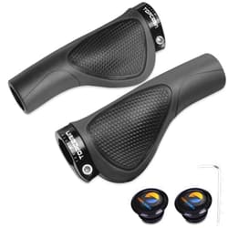 TOPCABIN Bicycles Handlebar Grips, Aluminum Lock-on Ergonomic Bike Grips, Cushion Vibrations Comfort Bike Handlebar Grips, Mountain MTB BMX Bicycles Grips for Scooter