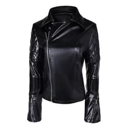 Ubaywey Womens Furiosa Costume Halloween Costume Furiosa Black Jacket Zip Coat