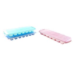SUHEEUS 3 Pack ice Cube Tray Silicone for Freezer with Lids Baby Food Module Food Grade for Party Family Meal Daily Drinking Uses