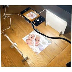 Scanner Bin Dual Light Stands for scanning documents, Photos, Products, Albums, textbooks, and Receipts with Balanced Illumination