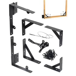 AYAYGD Anti Sag Gate Frame Kit Heavy Duty Fence Gate Kit Gate Corner Brace Bracket Adjustable Gate Hardware with Gate Latch for Wooden Fences,Walk Gates,Garden Doors,Corral Gates,Wood Windows (1Sets)