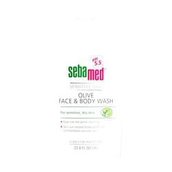 Sebamed Olive Face and Body Wash With Pump for Sensitive and Delicate Skin pH 5.5 Ultra Mild Dermatologist Recommended Cleanser 33.8 Fluid Ounces (1 Liter)