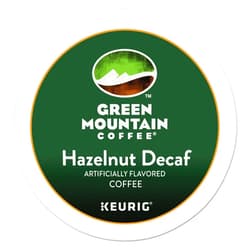 Green Mountain Coffee Roasters Green Mountain Coffee Hazelnut Decaf, Light Roasted, K-Cup Portion Pack for Keurig K-Cup Brewers, 24-Count