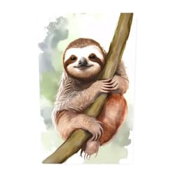 Worihut 5D Diamond Painting Kits 12x16 Inch Round Full Drill Sloth Diamond Art Animal Theme Kits for Adults, Handmade Gifts for Home Wall Decor
