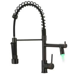 AIMADI Oil Rubbed Bronze Kitchen Faucet with Pull Down Sprayer,Commercial Single Handle Single Hole Stainless Steel Kitchen Sink Faucet for Farmhouse Camper Laundry Rv Bar