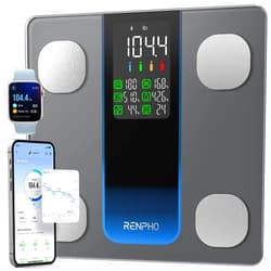 RENPHO Smart Scale for Body Weight, Weight Scale with 7-in-1 Large Display for BMI, Body Fat, Muscle Mass, 13 Body Composition, High Accurate Bluetooth Scale, 500lbs, 11.8