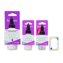 Generic Sculpey Bake and Bond Polymer Clay Glue Adhesive (2 fl oz), Satin Glaze (1 fl oz), Clay Softener for Oven Bake Clay (1 fl oz) Bundled with Lined Notepad