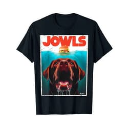 MonsterMuttz Funny Chocolate Lab Jowls, Labrador Retriever Dog Mom Dad T-Shirt