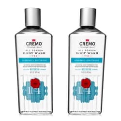 Cremo Rich-Lathering Seagrass & Driftwood Body Wash, A Coastal Scent with Notes of Sea Salt, Seagrass/Driftwood, 16 Fl Oz (2-Pack)