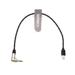 SZRMCC Tentacle Sync Micro-USB Timecode Cable Right Angle 3.5mm TRS for Sony FX3 FX30 A7S3 A1 Multi-Camera to Tentacle Original/SYNC E/Track E Units