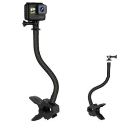 Mippko Upgraded Camera Jaws Flex Clamp Mount,11.8 inch Flexible Gooseneck Arm,Compatible for Gopro Hero 13/12/11/10/9/8/7/6/5/4/Max/Fusion,Insta360 one X1/X2/X3/R/RS,Mevo Start,DJI Osmo Pocket3 Action Camera