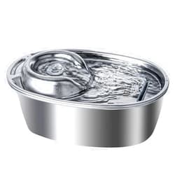 WOPET Cat Water Fountain Stainless Steel, 2.1L Cat Fountain for Drinking, F10 Pet Water Fountain for Cats Inside, Automatic Cat Water Dispenser Bowl (𝟮𝟬𝟮𝟰 𝗨𝗽𝗴𝗿𝗮𝗱𝗲)
