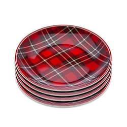 Godinger Holiday Plates Set, Christmas Decorations, Christmas Decor, Plaid Plate Set - 6