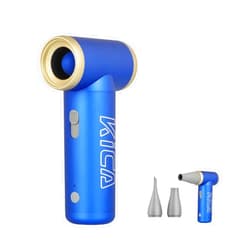 RICCA KiCA JetFan 2 Electric Air Duster - 101000RPM Rechargeable Compressed Air Duster for Computer/Keyboard/Camera,10.6oz Lightweight Cordless Air Blower, Portable Turbo Fan for Car - Blue