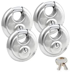 Master Lock - (4) Keyed Alike Stainless Steel Trailer and Multi Purpose Padlocks 40KA-4