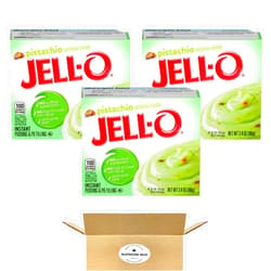 SUPREME BOX Jell-O Instant pudding& pie filling PISTACHIO - 3.4 Oz - Pack of 3